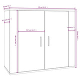 Buffet Chêne sonoma 80x33x70 cm Bois d'ingénierie