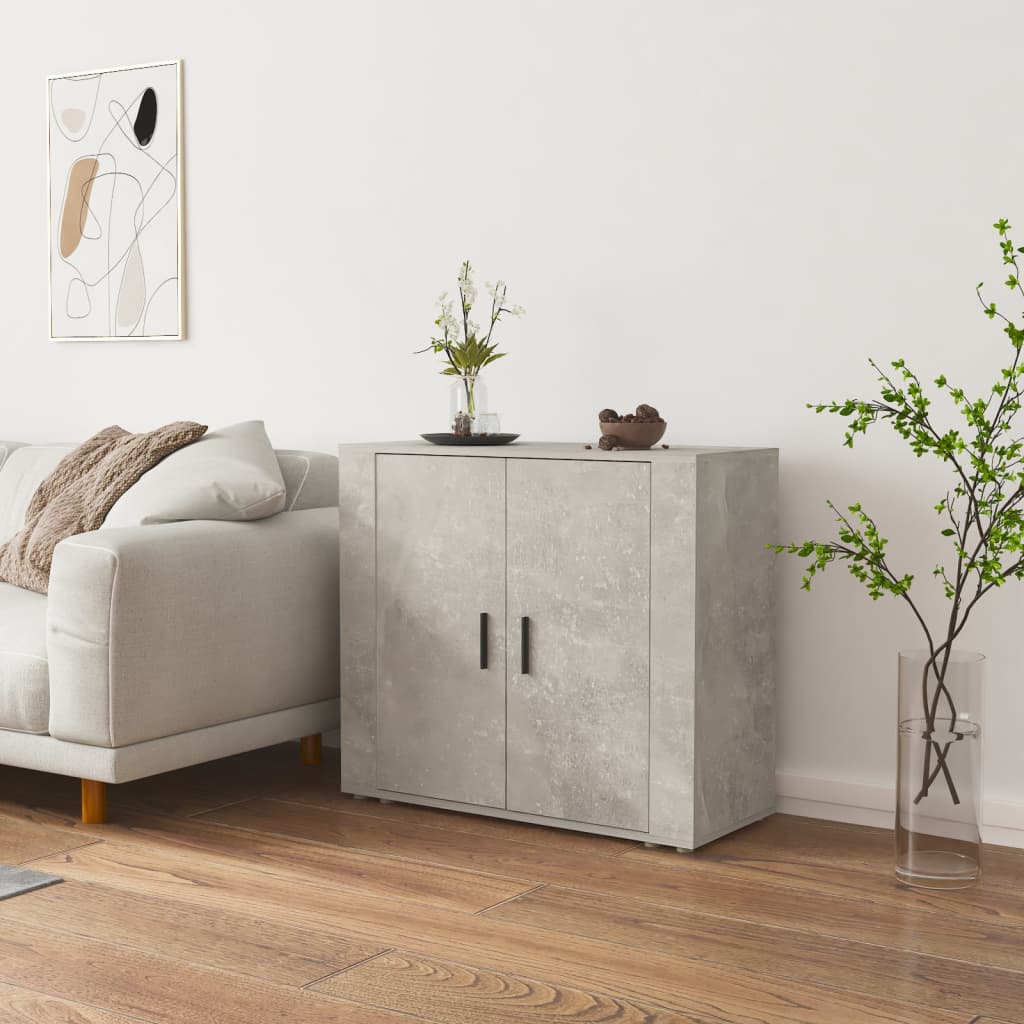 Concrete Grey Sideboard 80x33x70 cm Engineered Wood