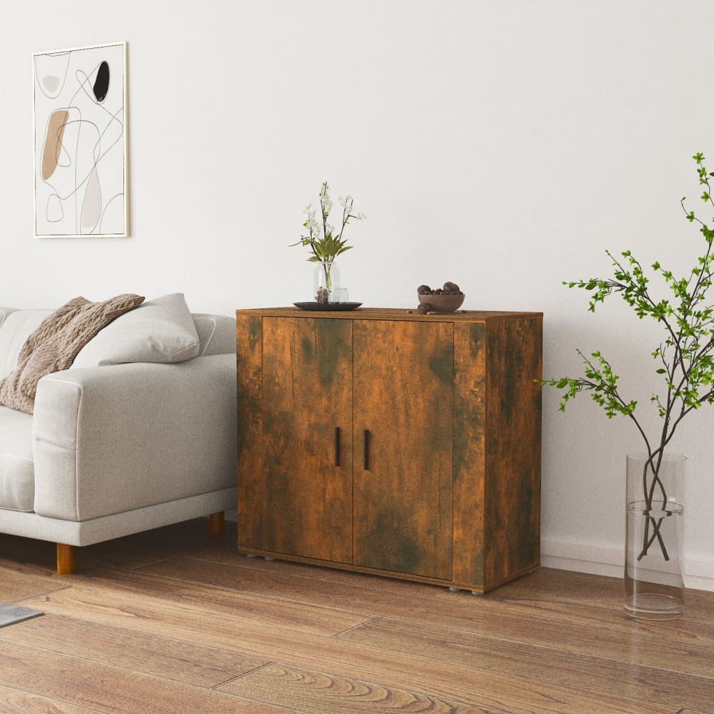 Sideboard Smoked Oak 80x33x70 cm Engineered wood