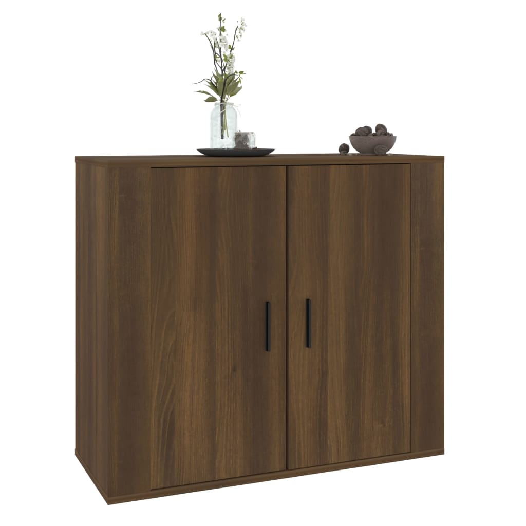 Sideboard Brown Oak 80x33x70 cm Engineered wood