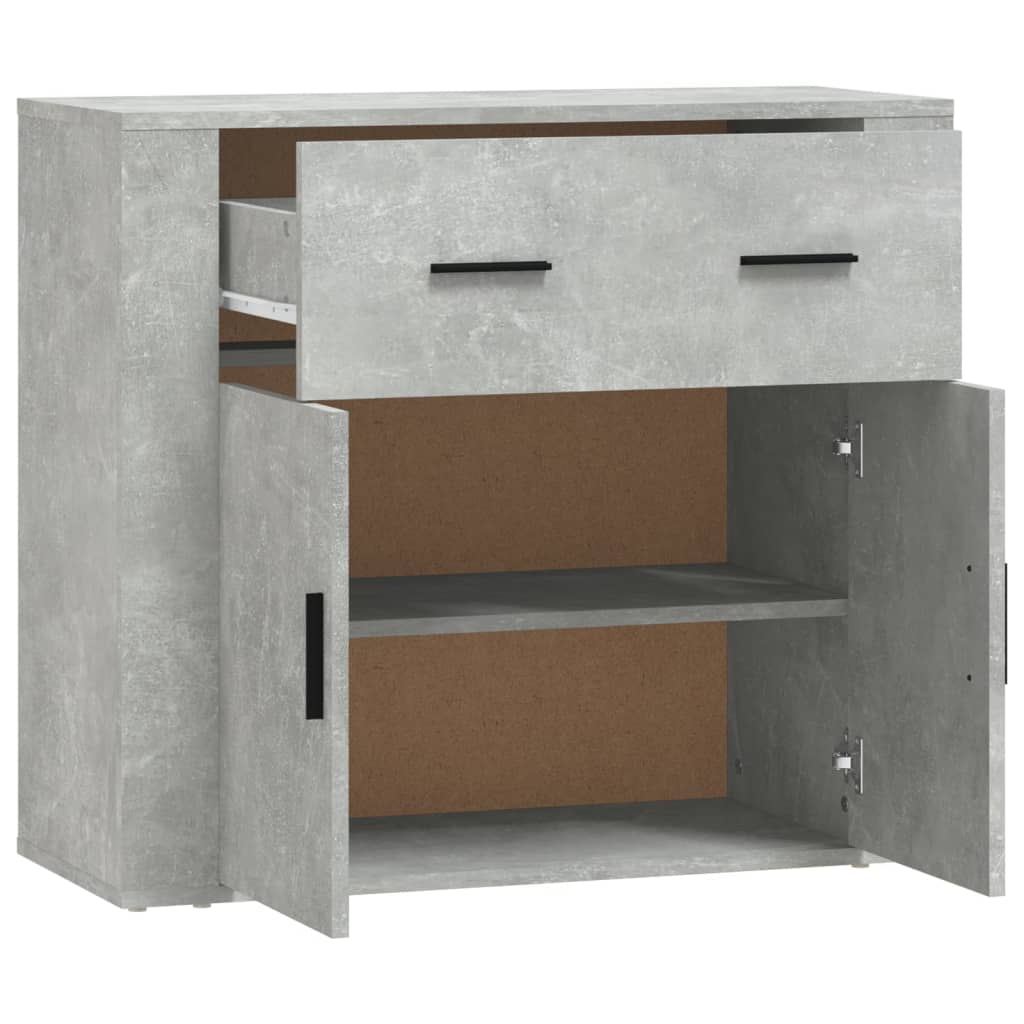 Concrete Grey Sideboard 80x33x70 cm Engineered Wood