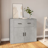 Concrete Grey Sideboard 80x33x70 cm Engineered Wood