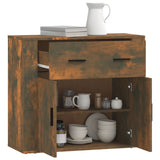 Buffet Chêne fumé 80x33x70 cm Bois d'ingénierie