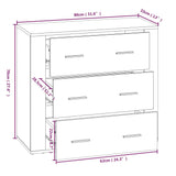 Buffet Blanc 80x33x70 cm Bois d'ingénierie