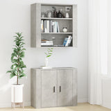 Armoire murale Gris béton 80x33x80 cm Bois d'ingénierie