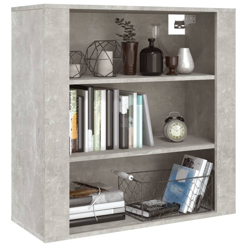 Armoire murale Gris béton 80x33x80 cm Bois d'ingénierie