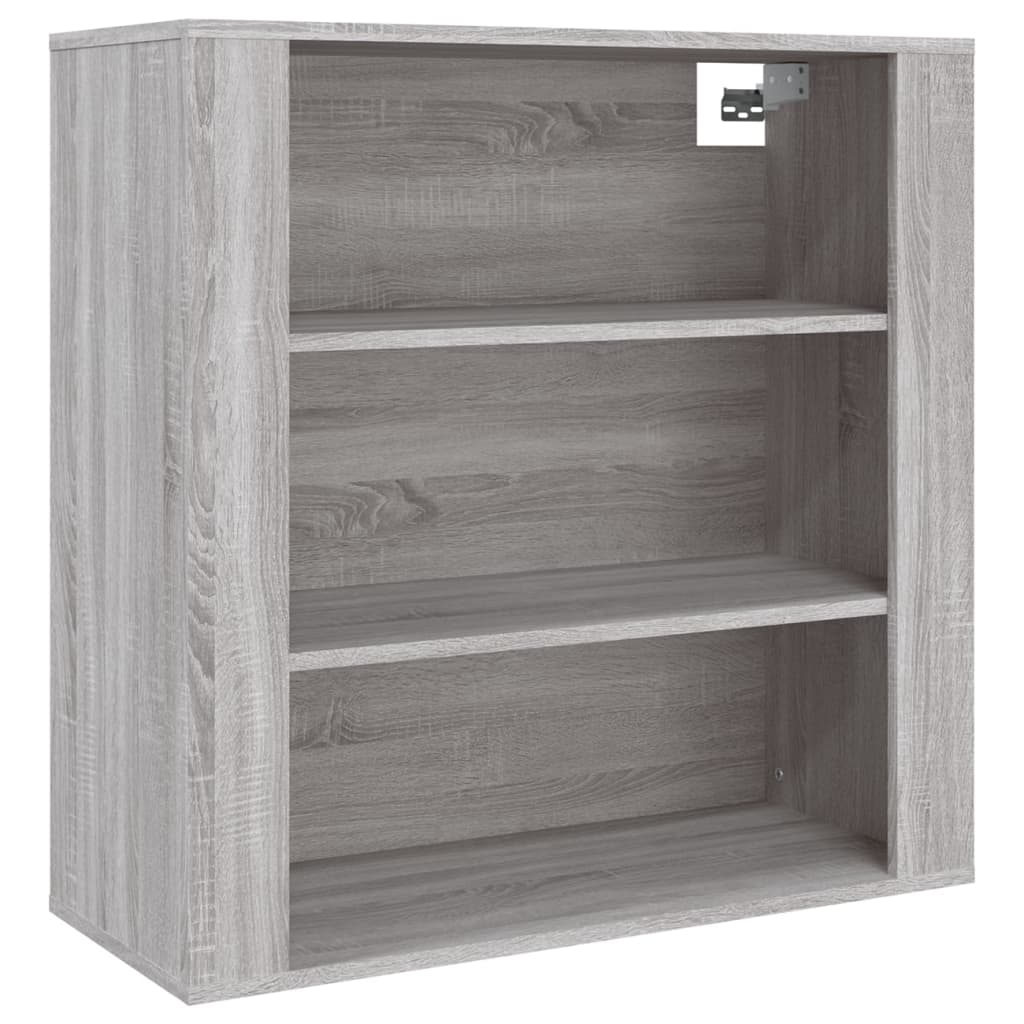 Sonoma grauer Wandschrank 80x33x80 cm Holzwerkstoff