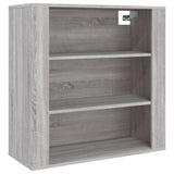 Sonoma grauer Wandschrank 80x33x80 cm Holzwerkstoff