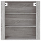 Sonoma grauer Wandschrank 80x33x80 cm Holzwerkstoff