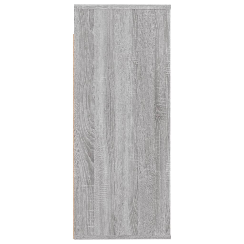 Sonoma grauer Wandschrank 80x33x80 cm Holzwerkstoff