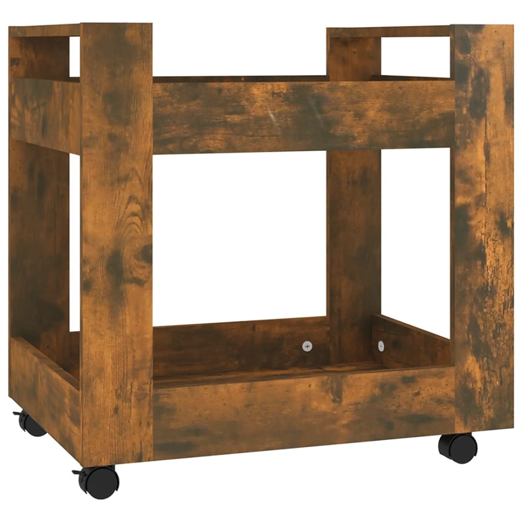 Chariot de bureau Chêne fumé 60x45x60 cm Bois d'ingénierie