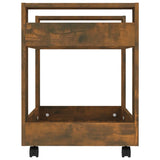 Chariot de bureau Chêne fumé 60x45x60 cm Bois d'ingénierie