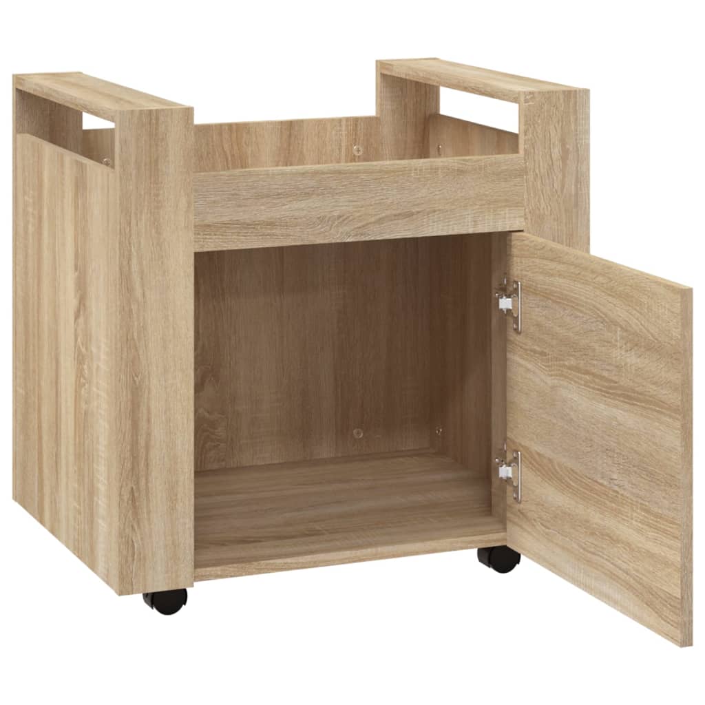 Office trolley Sonoma oak 60x45x60 cm Engineered wood