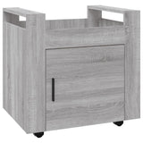 Sonoma Grey Office Trolley 60x45x60 cm Engineered Wood