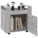 Sonoma Grey Office Trolley 60x45x60 cm Engineered Wood