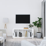 TV cabinet Glossy white 100x35x40 cm Engineered wood