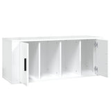 Meuble TV Blanc brillant 100x35x40 cm Bois d'ingénierie