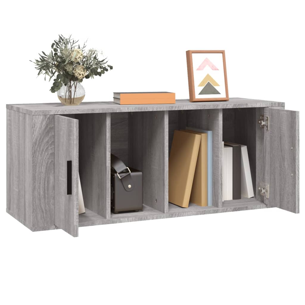 Meuble TV Sonoma gris 100x35x40 cm Bois d'ingénierie