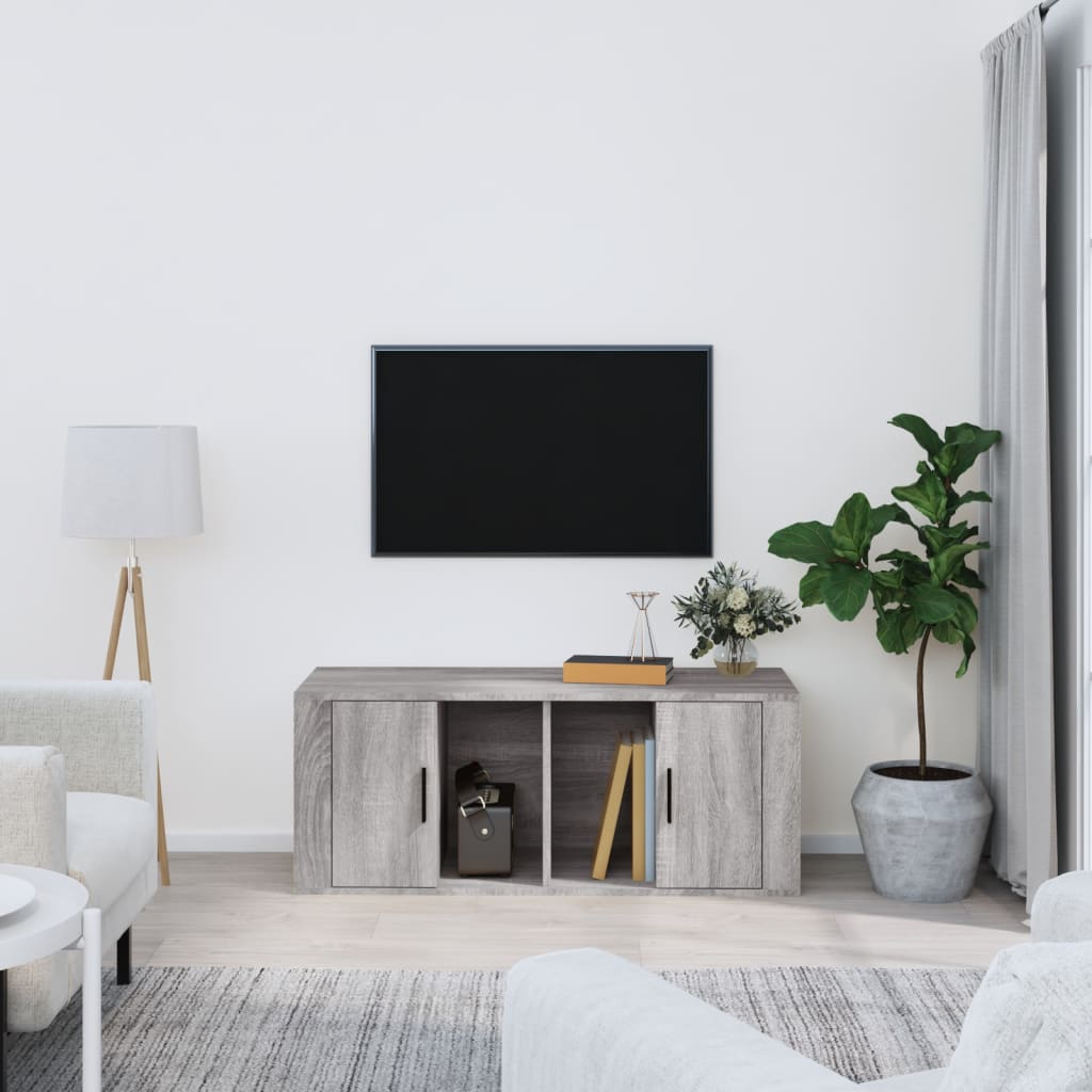 Meuble TV Sonoma gris 100x35x40 cm Bois d'ingénierie