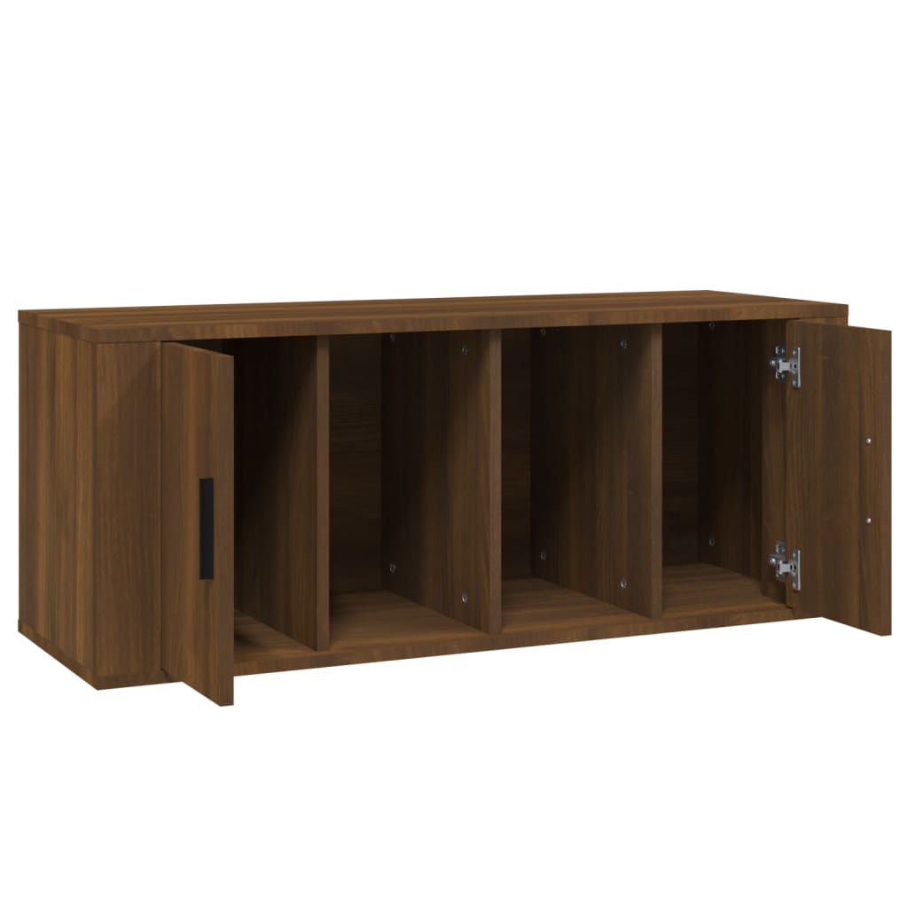 Meuble TV Chêne marron 100x35x40 cm Bois d'ingénierie