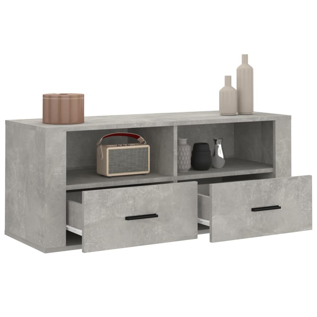 Concrete Grey TV Cabinet 100x35x40 cm Engineered Wood