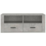 Meuble TV Gris béton 100x35x40 cm Bois d'ingénierie