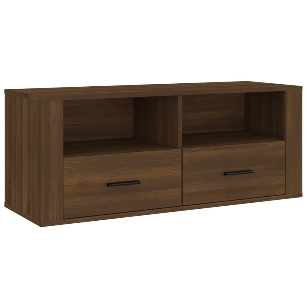 Meuble TV Chêne marron 100x35x40 cm Bois d'ingénierie