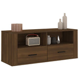 Meuble TV Chêne marron 100x35x40 cm Bois d'ingénierie