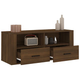 Meuble TV Chêne marron 100x35x40 cm Bois d'ingénierie