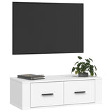 Meuble TV suspendu Blanc 80x36x25 cm Bois d'ingénierie