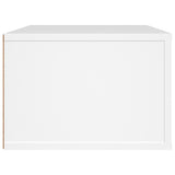 White 80x36x25 cm suspended TV cabinet Engineered wood