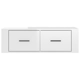 Wall-mounted TV cabinet Glossy white 80x36x25 cm Engineered wood