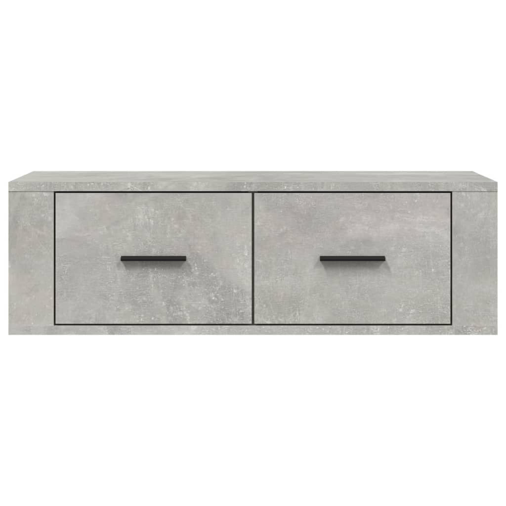 Meuble TV suspendu Gris béton 80x36x25 cm Bois d'ingénierie