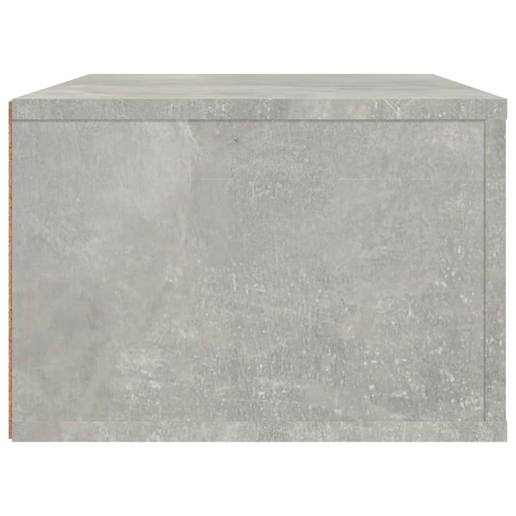 Meuble TV suspendu Gris béton 80x36x25 cm Bois d'ingénierie