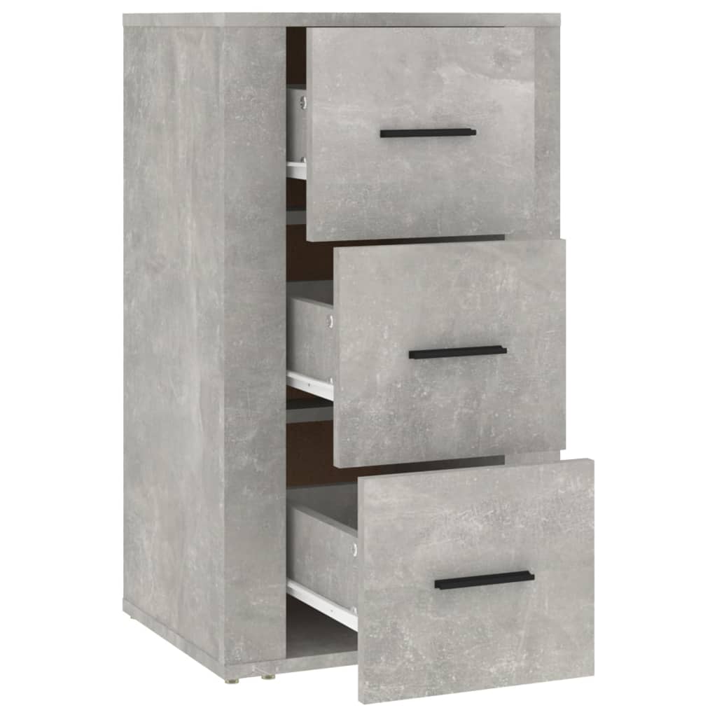 Buffet Gris béton 40x33x70 cm Bois d'ingénierie