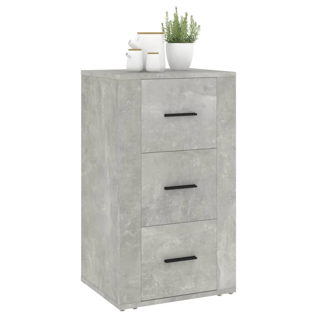 Buffet Gris béton 40x33x70 cm Bois d'ingénierie