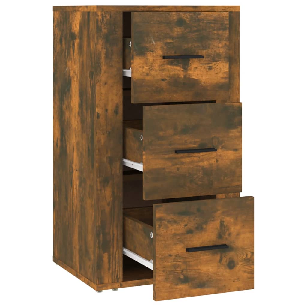 Buffet Chêne fumé 40x33x70 cm Bois d'ingénierie