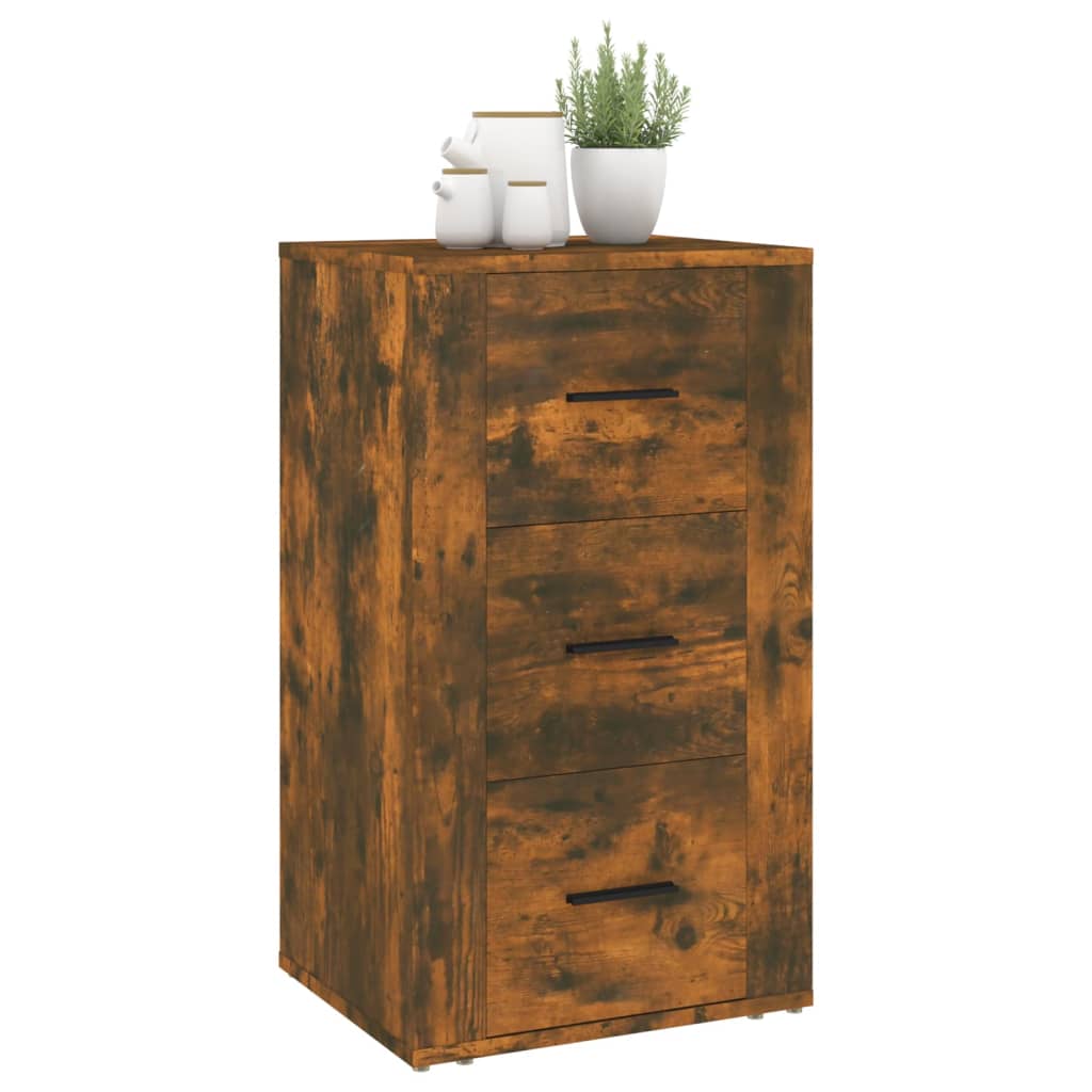 Buffet Chêne fumé 40x33x70 cm Bois d'ingénierie