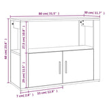 Buffet Blanc 80x30x60 cm Bois d'ingénierie