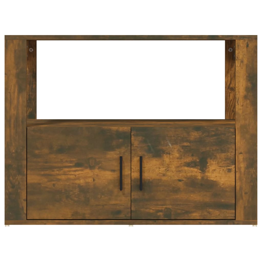 Buffet Chêne fumé 80x30x60 cm Bois d'ingénierie