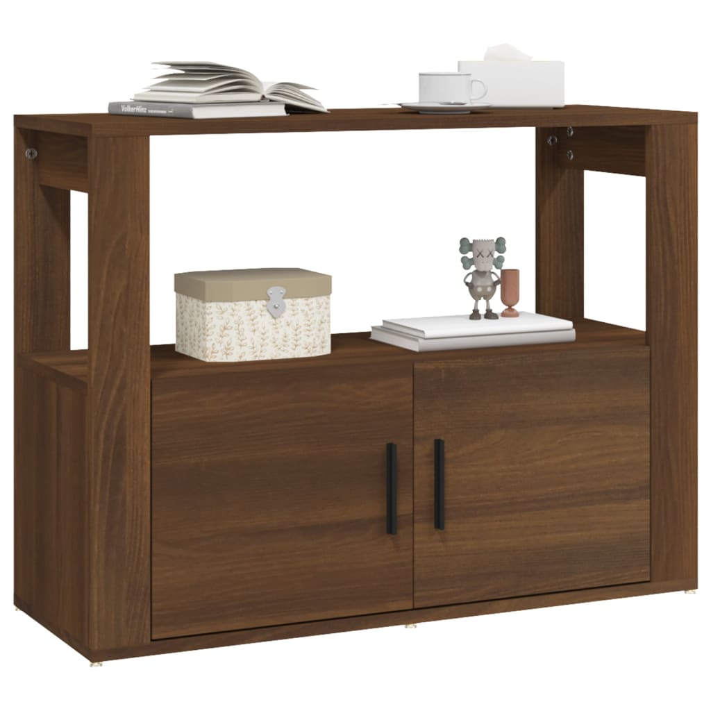 Buffet Chêne marron 80x30x60 cm Bois d'ingénierie