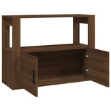 Buffet Chêne marron 80x30x60 cm Bois d'ingénierie