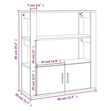 Buffet Blanc 80x30x90 cm Bois d'ingénierie