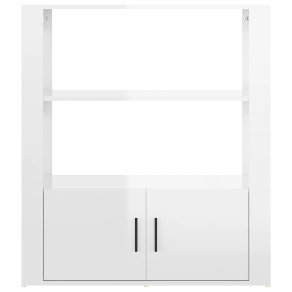 Sideboard Glossy white 80x30x90 cm Engineered wood