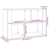 Buffet Sonoma gris 80x30x54 cm Bois d'ingénierie