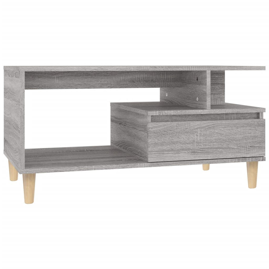 Table basse Sonoma gris 90x49x45 cm Bois d'ingénierie