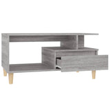 Table basse Sonoma gris 90x49x45 cm Bois d'ingénierie