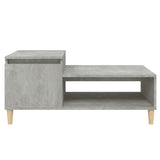 Table basse Gris béton 100x50x45 cm Bois d'ingénierie