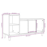 Meuble TV Chêne fumé 100x35x55 cm Bois d'ingénierie