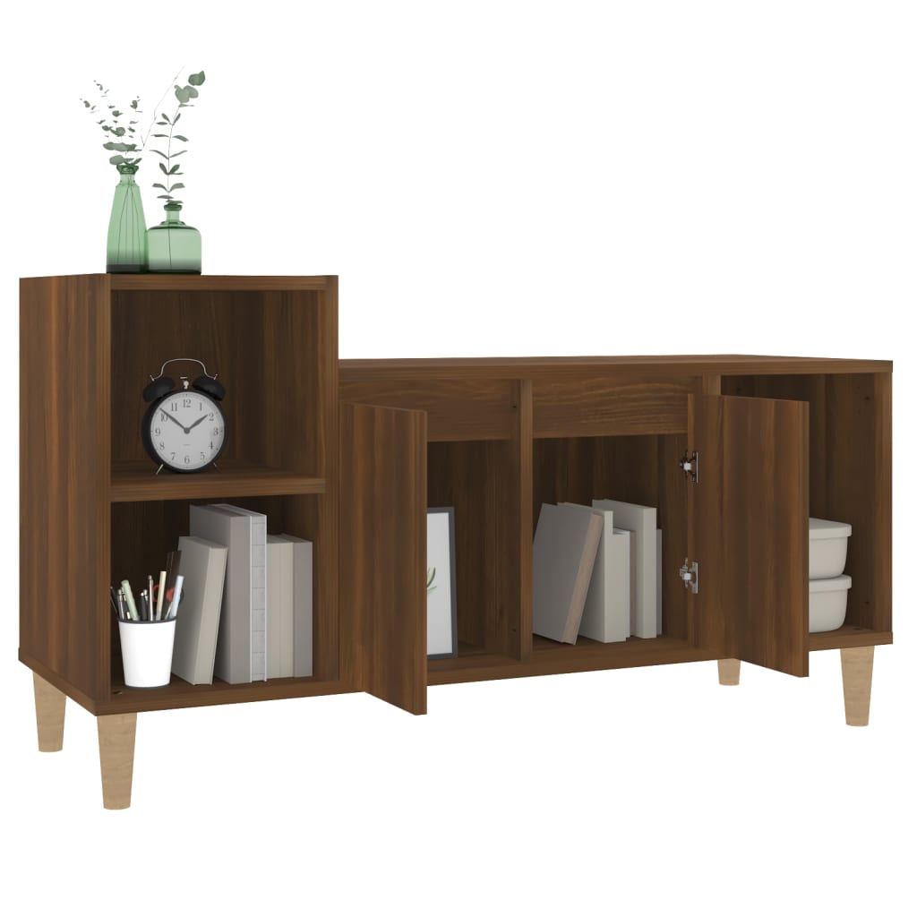 Meuble TV Chêne marron 100x35x55 cm Bois d'ingénierie